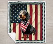 Black Dachshund Quilt Bed Set & Quilt Blanket