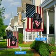 BIF1336 Black dachshund long hair Personalized Flag