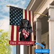 BIF1336 Black dachshund long hair Personalized Flag