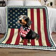 Black Dachshund Quilt Bed Set & Quilt Blanket