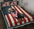 Black Dachshund Quilt Bed Set & Quilt Blanket