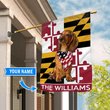 DIFDS1006-Dachshund Maryland Personalized Flag