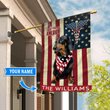 DIF7006-Dachshund black-Nurses- Personalized Flag