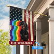MHFCHO403 Black Dachshund LGBT Personalized Flag