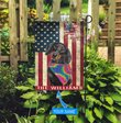 MHFCHO211 Black Dachshund Hippie Personalized Flag