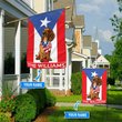 DIFDS1009-Dachshund Puerto rico Personalized Flag