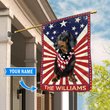 DIF3017-BLACK Dachshund Personalized Flag