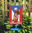 DIFDS1009-Dachshund Puerto rico Personalized Flag