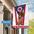 DIFDS1008-Dachshund Ohio Personalized Flag
