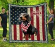 Black Dachshund God Bless America Quilt Bed Set & Quilt Blanket