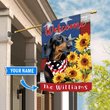 DIF12007- Black Dachshund Personalized Flag