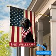 BIF1329 short hair black and tan dachshund Personalized Flag