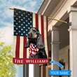 BIF1339 Black dachshund with tan and white Personalized Flag