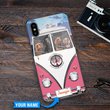 THP20070313 Hippie Dachshund Personalized Glass Phone Case