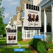BIF2311 Beware Dachshunds Live here Personalized Flag