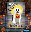 DVF20081102 Boo Dachshund Trick or Treat Flag