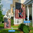 MHFCHO111 Black Dachshund Hippie Personalized Flag