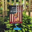 BIF20071304 Red Dachshund Welcome To Our Paradise Personalized Flag