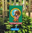 DIFDS1011-Dachshund Washington Personalized Flag