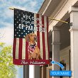 BIF20071304 Red Dachshund Welcome To Our Paradise Personalized Flag