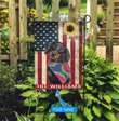MHFCHO111 Black Dachshund Hippie Personalized Flag