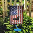 BIF20070902 Black Dachshund Welcome To Our Paradise Personalized Flag
