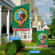 DIFDS1011-Dachshund Washington Personalized Flag