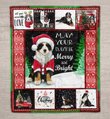 DDUSAB121101 Bernese Mountain Dog Xmas Fleece Blanket – Made in USA