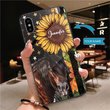 TUP0103 Horse Personalized Glass Phone Case