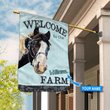 THF20072005 Horse - Welcome To The Farm Personalized Flag