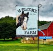 THF20072005 Horse - Welcome To The Farm Personalized Flag
