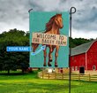 THF20071802 Horse - Welcome Personalized Garden Flag