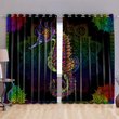 DIWA008-seahorses 1 WINDOW CURTAINS