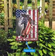THF0273 Horse USA Personalized Flag