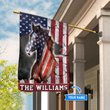 THF0273 Horse USA Personalized Flag