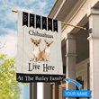 BIF2306 Beware Chihuahuas Live here Personalized Flag