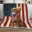BIQ0403 Chihuahua Flag Fleece Blanket – Made in USA