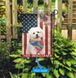 MHFCHO210 Bichon Frisé Hippie Personalized Flag