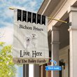 BIF2309 Beware Bichon Frises Live here Personalized Flag