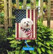 BIF0312 BICHON FRISÉ PERSONALIZED GARDEN FLAG