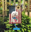 MHFCHO110 Bichon Frisé Hippie Personalized Flag