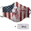 THM20072404 Bichon Frisé God Bless Face Mask