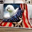 THQDOG54006 Bichon Frise Quilt Blanket
