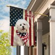THF0118 Bichon Frisé God Bless House Flag