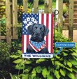 CHFD0432 Black Labrador Retrievers Personalized Garden Flag