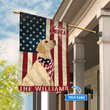 THF0189 Labrador Retriever God Bless America Personalized Flag