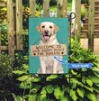 THF20072913 Labrador Retriever-Welcome to our happy place Personalized Flag