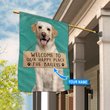 THF20072913 Labrador Retriever-Welcome to our happy place Personalized Flag