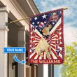 DIF6022-Labrador Retriever God bless america - 4th of july Personalized Flag
