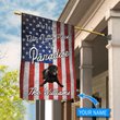 BIF20070906 Black Labrador Retriever Welcome To Our Paradise Personalized Flag